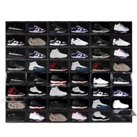 Ollie Hard Solid Shoe Box Organizer - Black, Pack of 12 (OPEN BOX)
