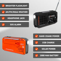 72HRS CRUSADER ONE NOAA Flashlight Analog Radio