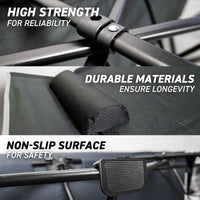 72HRS Portable Camping Cot, with Detachable Headrest and Carry Bag (Grey)