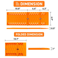 72HRS All Weather Foldable Auto Traction Mat (Set of 2)