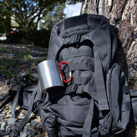 Stainless Steel Mug with Carabiner Handle (220ml)