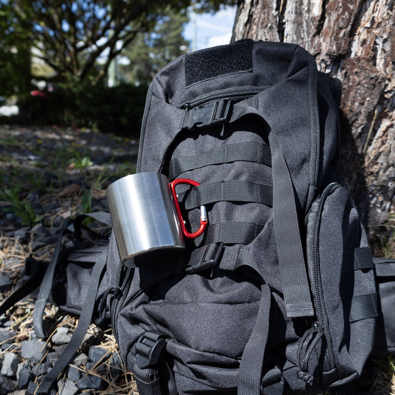 Stainless Steel Mug with Carabiner Handle (300ml)