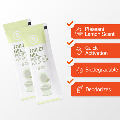 72HRS Toilet Powder For Portable Toilet (Pack of 10)