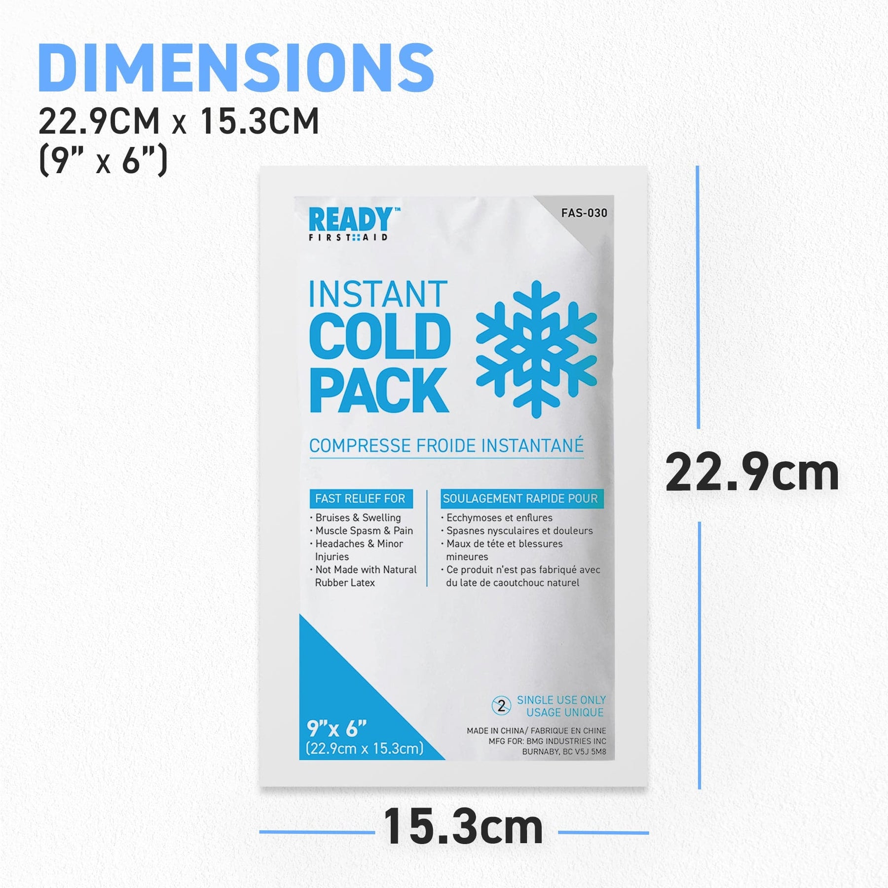 Instant Cold Pack 9 x 6 - Ready First Aid (OPEN BOX) –