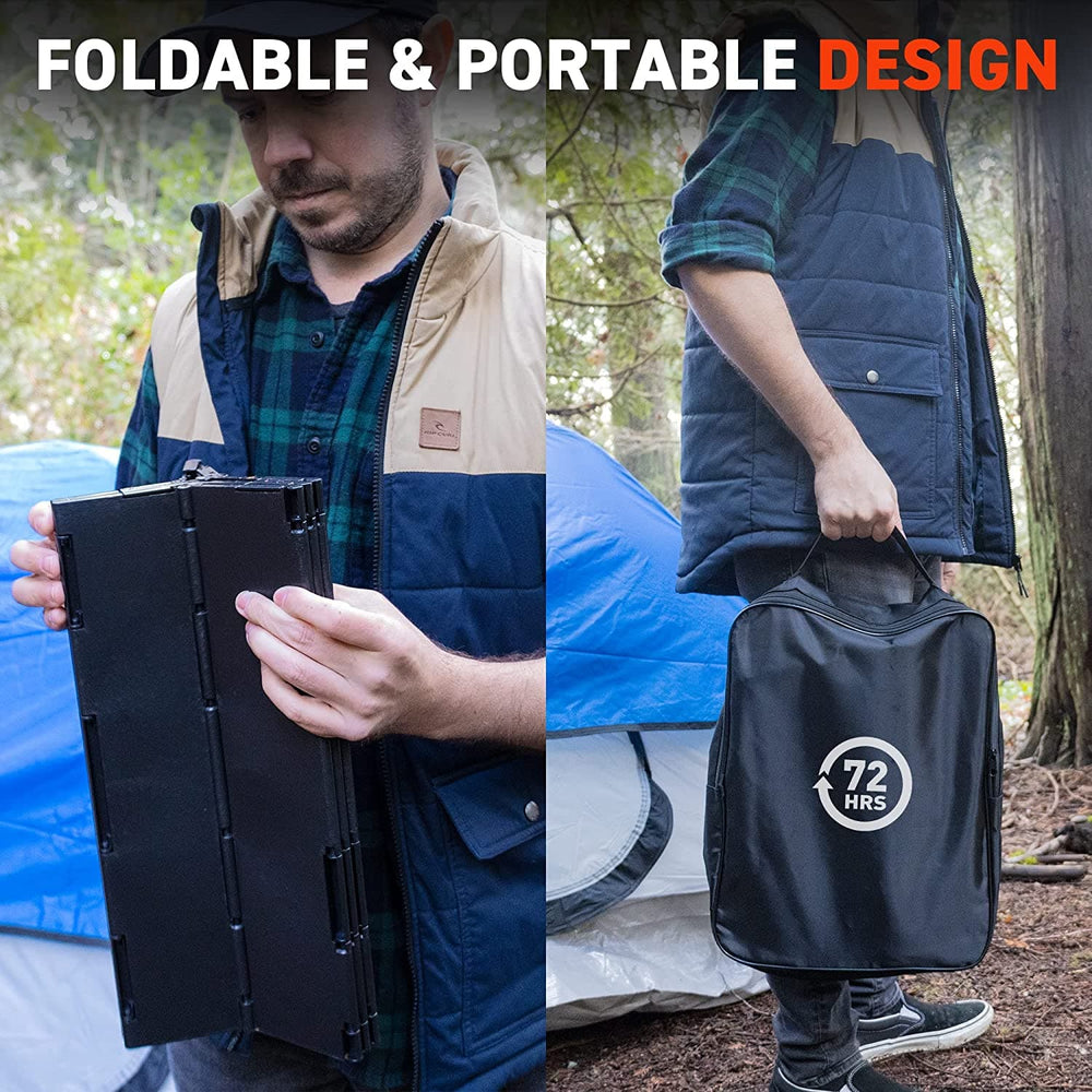 72HRS Collapsible Portable Toilet With Bucket (Including 30 Toilet Bags and 30 Toilet Powder)