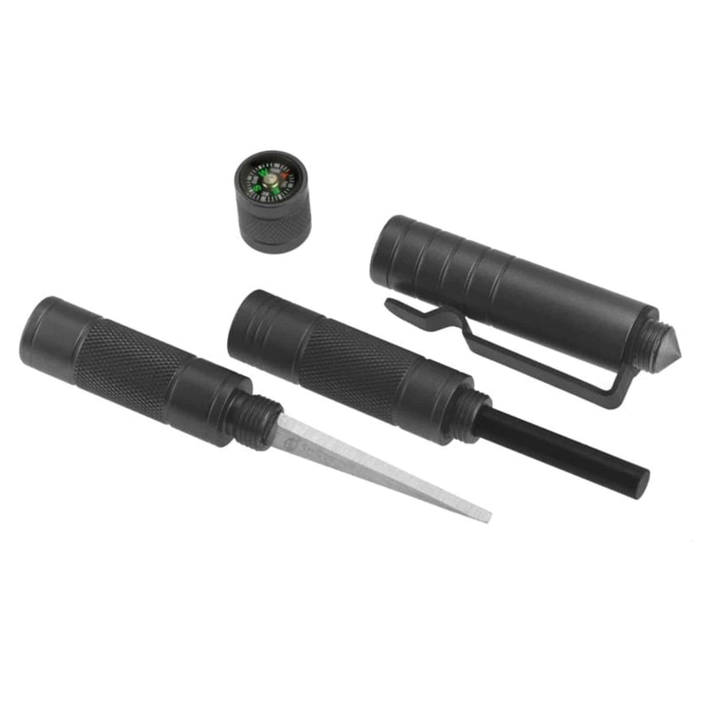 5 in 1 Survival Tool kit - Compass, Punch, Striker, Flint, Whistle