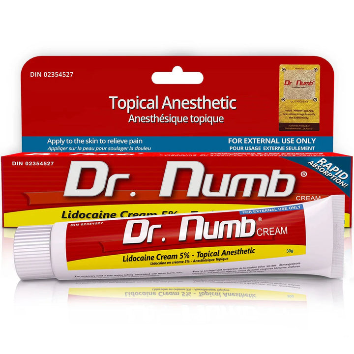 DR. NUMB 5% Lidocaine Topical Anesthetic Numbing Cream - 30g