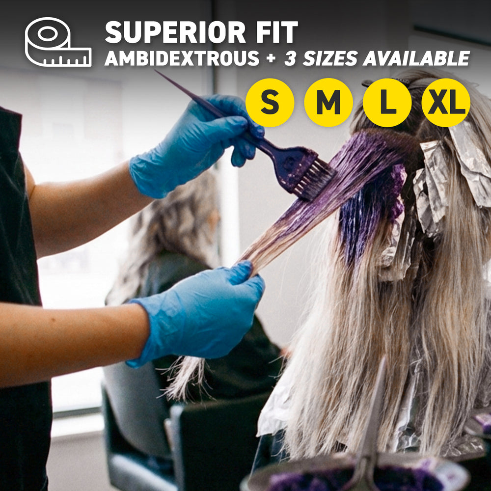 Blue Nitrile Gloves, All Purpose Gloves, Box of 100 Pieces, 4.0 Mil- 72HRS