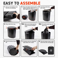 72HRS Collapsible Portable Toilet With Bucket (Including 30 Toilet Bags and 30 Toilet Powder)