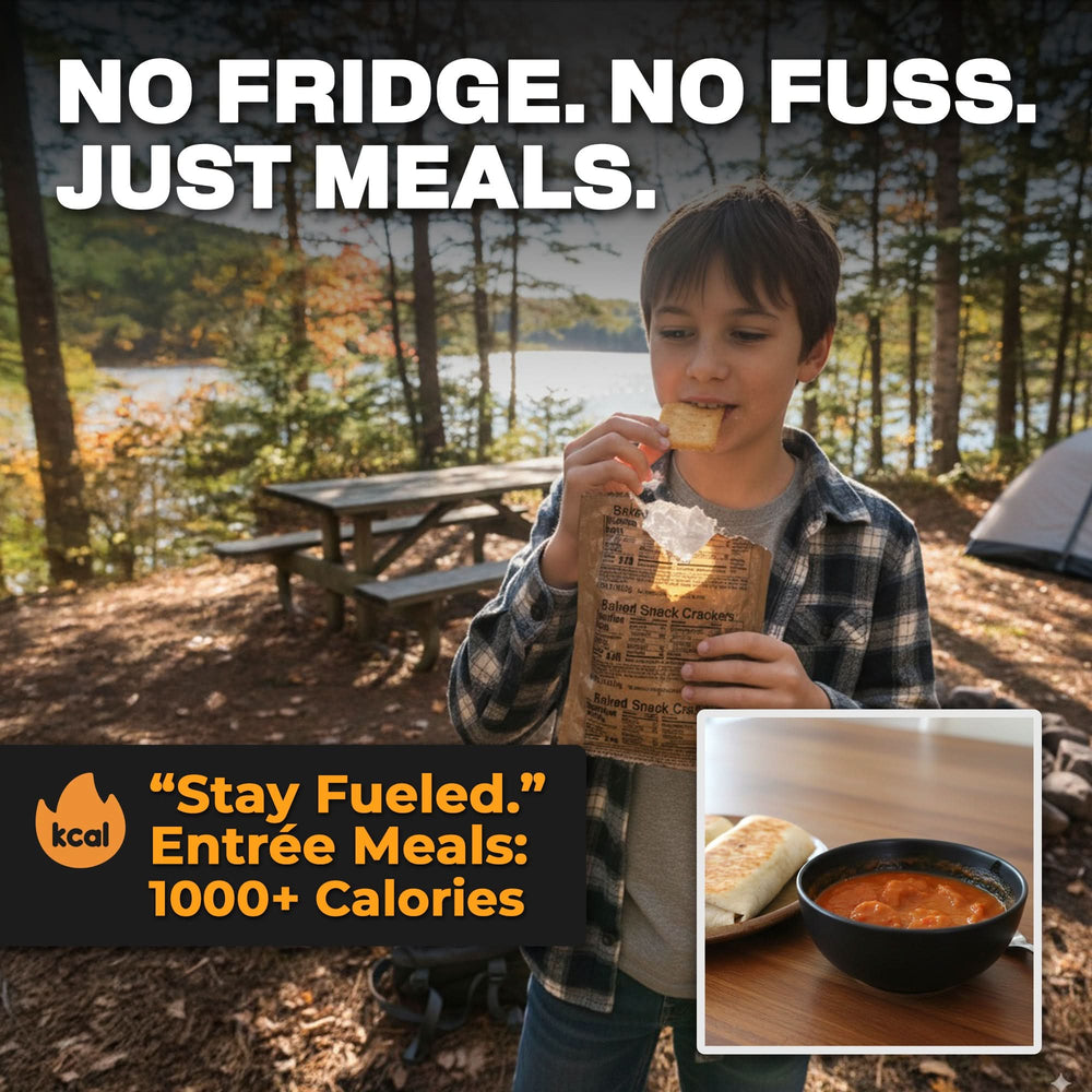72HRS MRE Meals Canada – Ready to Eat Survival Food, Military Rations, Camping & Emergency Meals (With-Meat) - No Heater