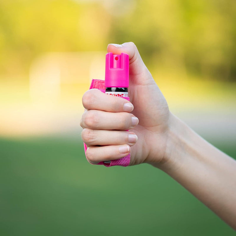 Sabre Dog Spray With Adjustable Running Hand Strap, Pink