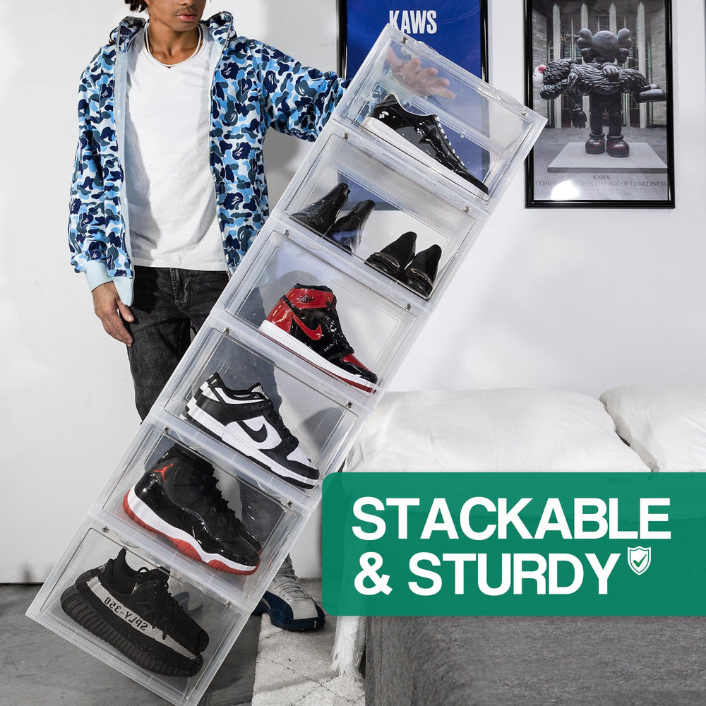 Ollie Hard Solid Shoe Box Organizer - Clear