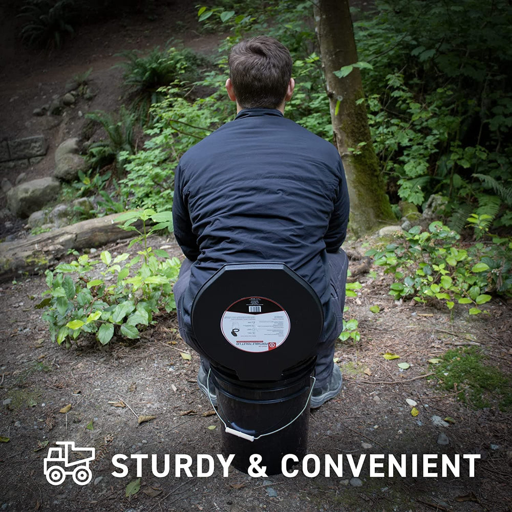 72HRS Premium Portable Camping Toilet Seat with Lid [Without Bucket] [OPEN BOX]