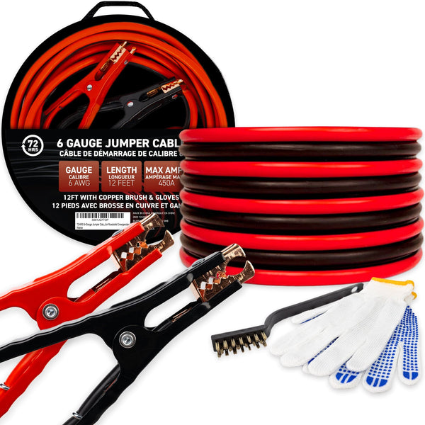 72HRS Gauge Battery Jumper Cable, 12 Ft –