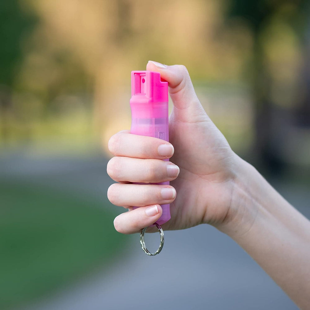 SABRE Protector Dog Spray 22-gram with Key Ring and Hard Case, Pink