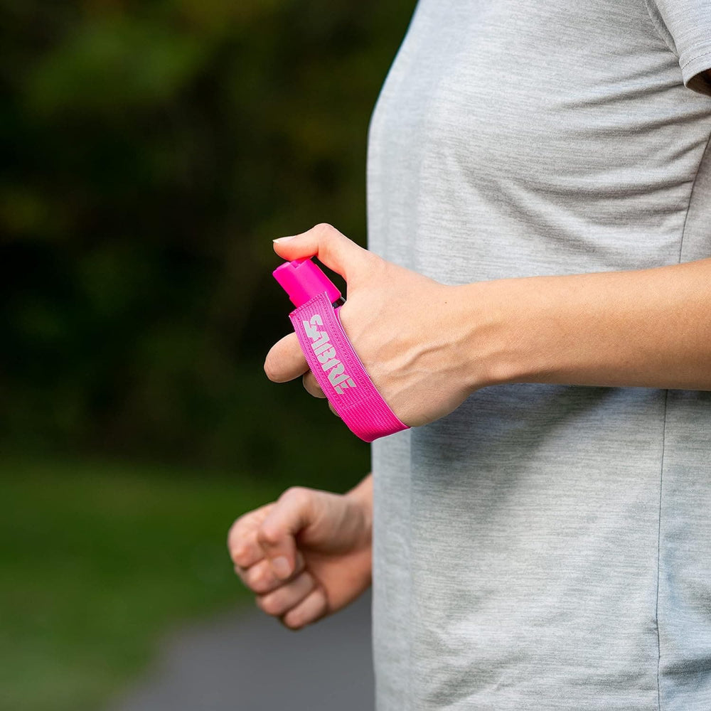 SABRE Protector Dog Spray 22-gram With Adjustable Running Hand Strap, Pink