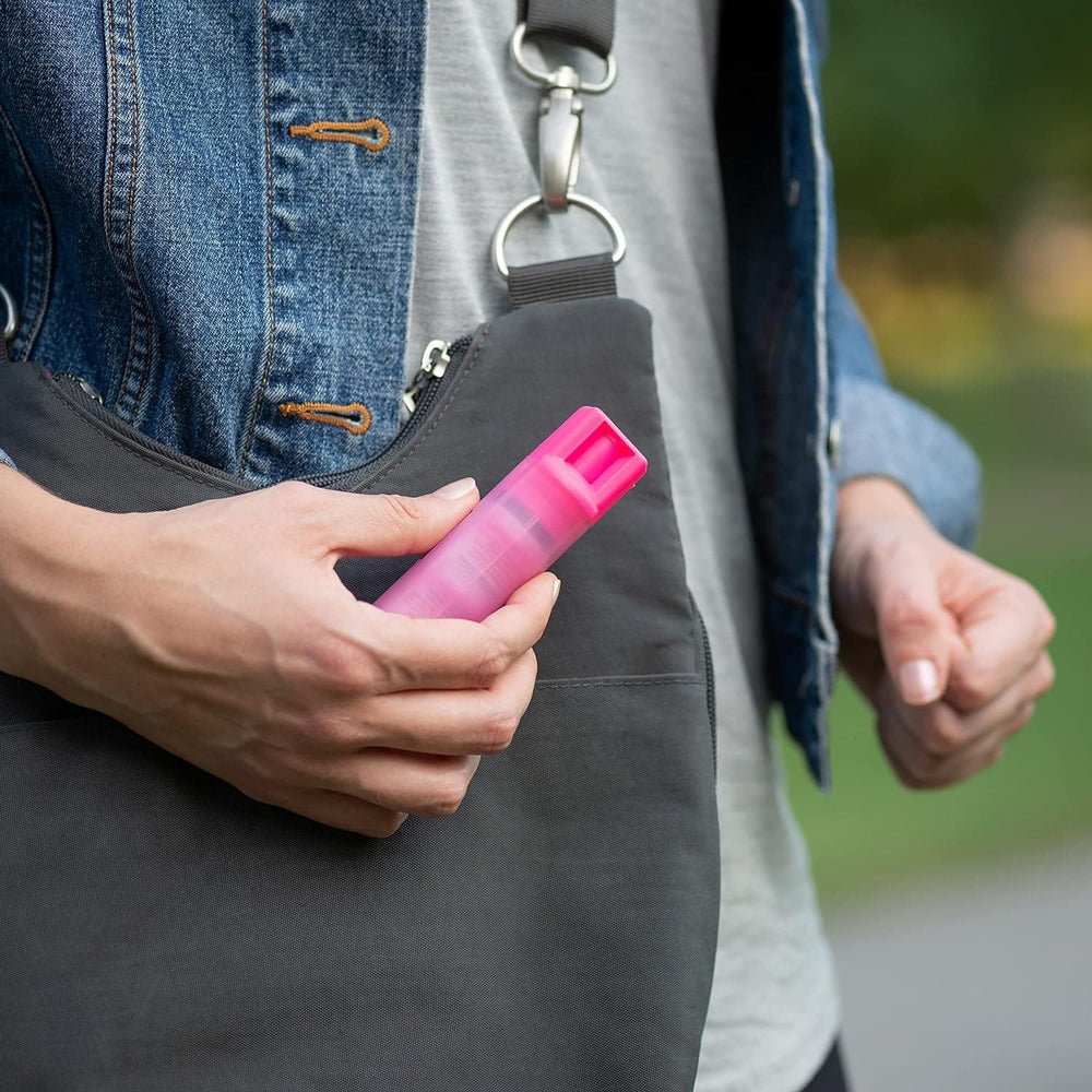 SABRE Protector Dog Spray 22-gram with Key Ring and Hard Case, Pink