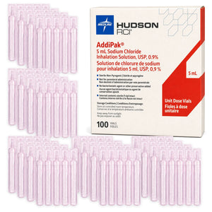 HudsonRCI AddiPak 5mL Sterile Saline Solution 0.9% (Box of 100)