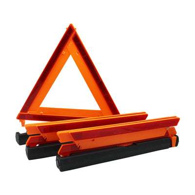 Auto Emergency Warning Triangle - 3 Pack closed and opened