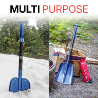 72HRS Aluminum Collapsible 3-in-1 Car Snow Shovel (Blue)