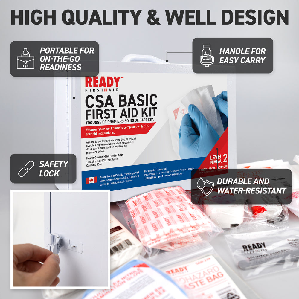 CSA (Z1220-17) Type 2 Basic First Aid Kit Large (51-100 Workers) with Metal Cabinet