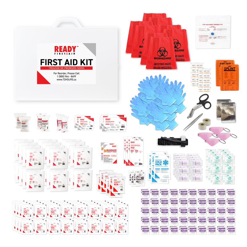 CSA Type 3 - Intermediate First Aid Kit Large (51-100 Workers) with Metal Cabinet (Early Expiration- 09/24)