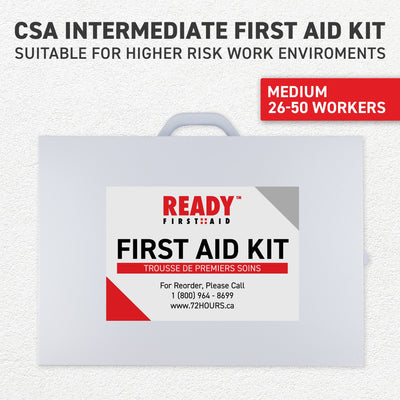 CSA Type 3 - Intermediate First Aid Kit Medium (26-50 Workers) with Metal Cabinet Regulations