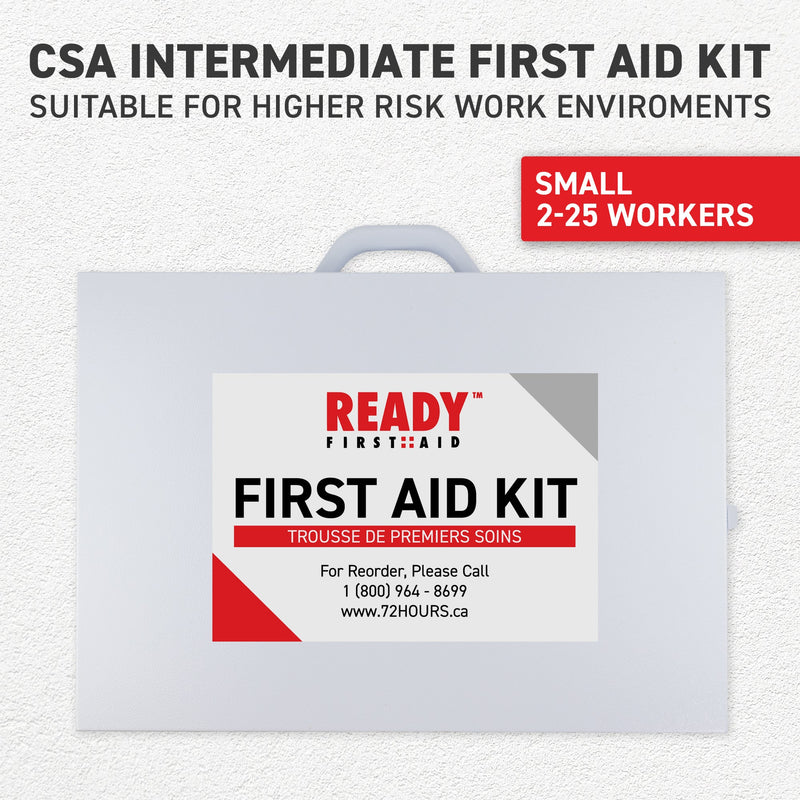 CSA Type 3 - Intermediate First Aid Kit Small (2-25 Workers) with Metal Cabinet Regulations