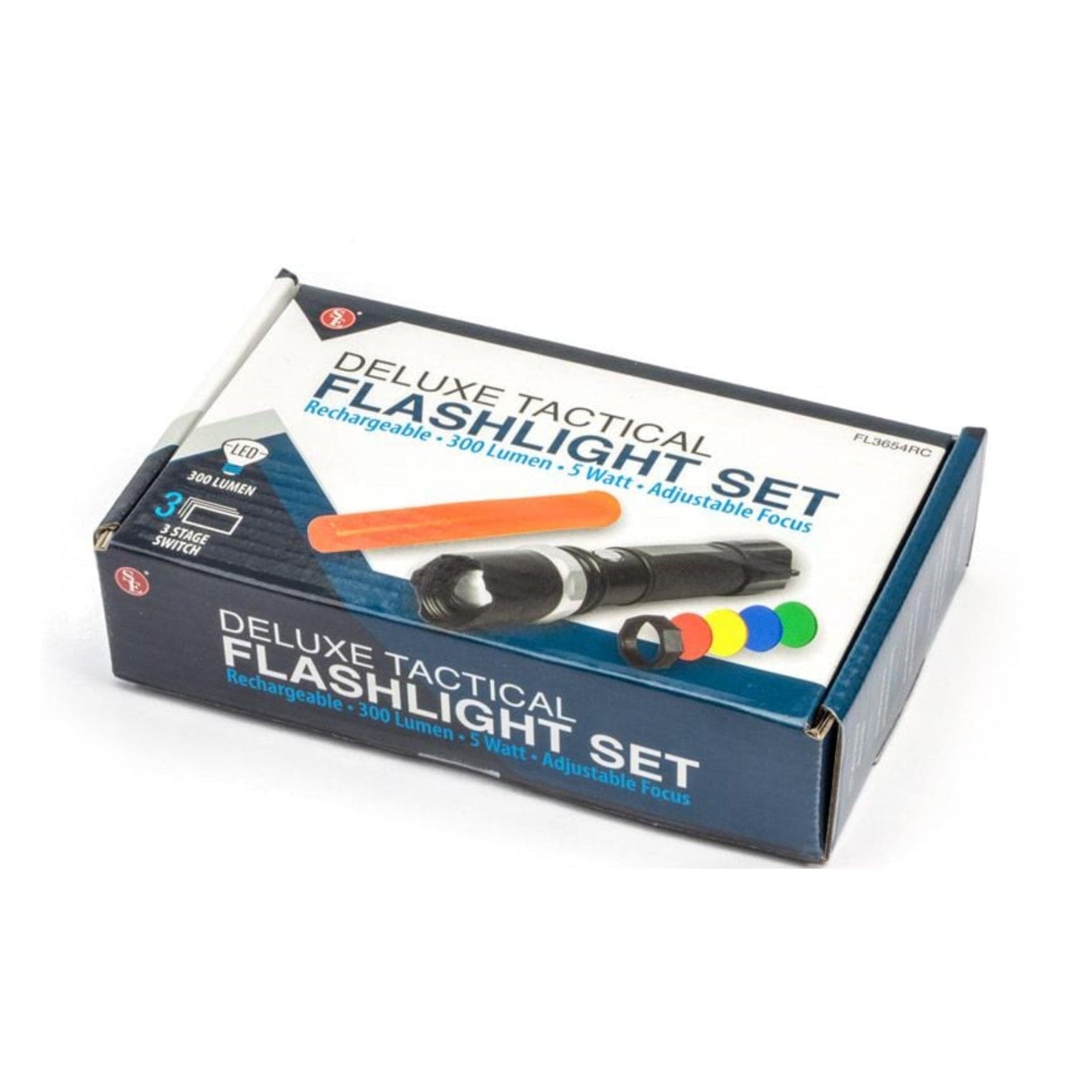 Deluxe 5 Watt Rechargeable Flashlight, UL Approved Rechargeable Batter –