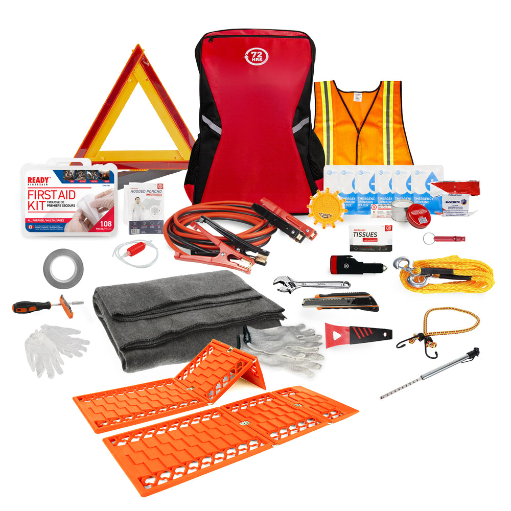 72HRS Deluxe Backpack Car Kit - Red
