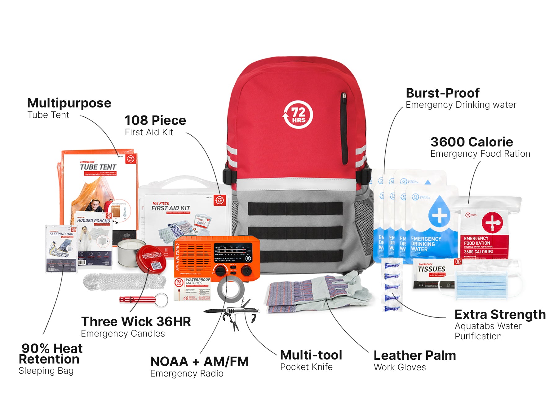 72HRS Deluxe Toilet Emergency Survival Kit - 1 Person – 72hours.ca