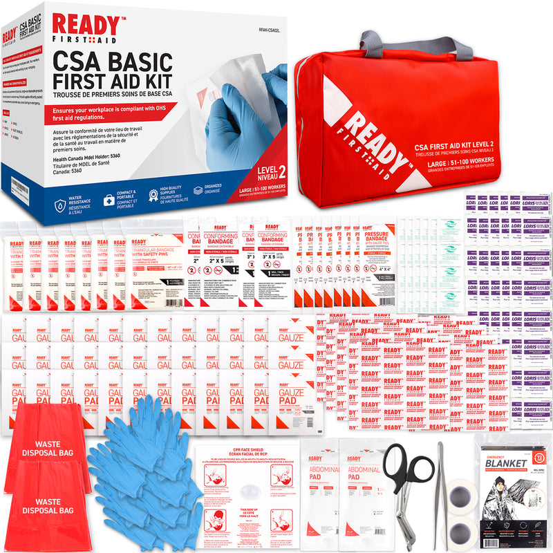 CSA (Z1220-17) Type 2 Basic First Aid Kit Large (51-100 Workers) with First Aid Bag