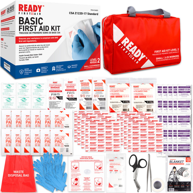 CSA (Z1220-17) Type 2 Basic First Aid Kit Small (2-25 Workers) with First Aid Bag