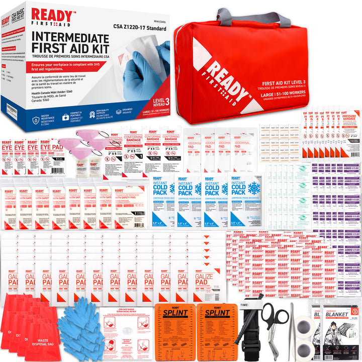 CSA (Z1220-17) Type 3 Intermediate First Aid Kit Large (51-100 Workers) with First Aid Bag