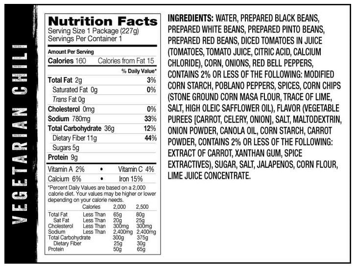 OMEALS Vegetarian Chili