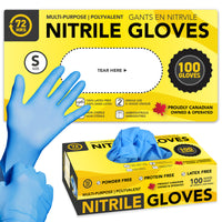 Blue Nitrile Gloves, All Purpose Gloves, Box of 100 Pieces, 4.0 Mil- 72HRS