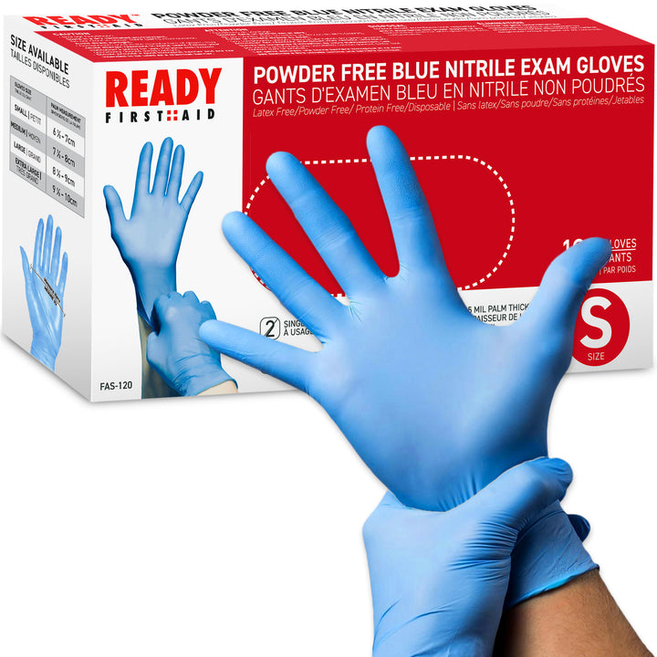 Blue Nitrile Gloves, Box Of 100 Pieces, 4.0 Mil - Ready First Aid™
