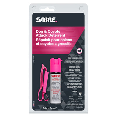 SABRE Protector Dog Spray 22-gram With Adjustable Running Hand Strap, Pink