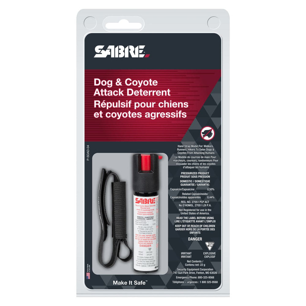 SABRE Protector Dog Spray 22-gram With Adjustable Running Hand Strap, White