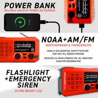 72HRS CRUSADER ONE NOAA Flashlight Analog Radio