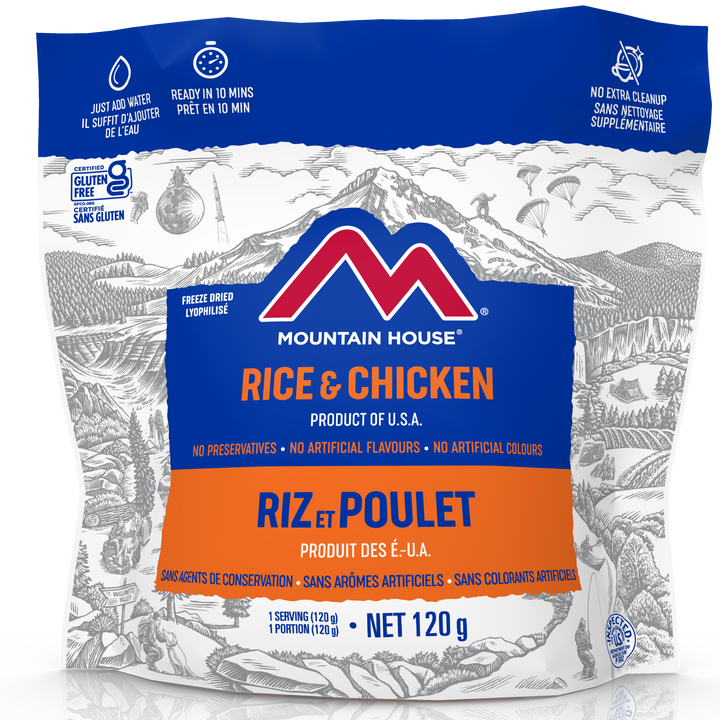 Mountain House Rice and Chicken Pouch - One Serving (OPEN BOX)