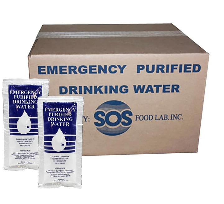S.O.S Emergency Drinking Water 96 PACKS (OPEN BOX/EXP 3/28)