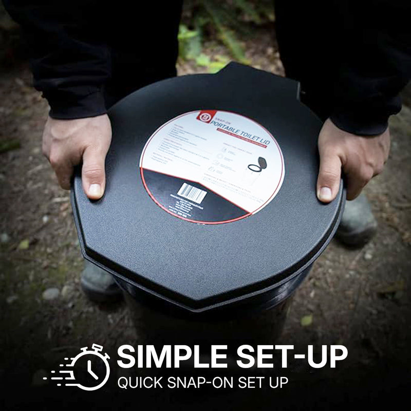 72HRS Premium Portable Camping Toilet Seat with Lid (Without Bucket)