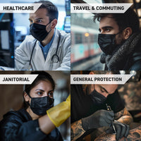 ASTM Level 3 Black Surgical Mask 3-Ply 50pcs - Ready First Aid (OPEN BOX)