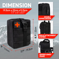 72HRS Molle Trauma Kit - IFAK (Black)