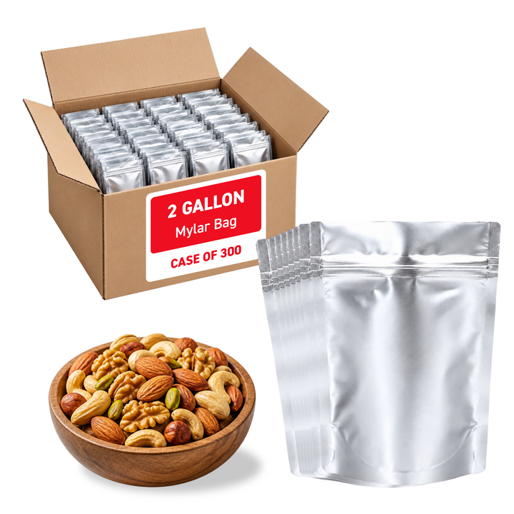 2 Gallon Mylar Bag (Ziplock) - 5.0 Mil (14" x 18" x 6") - Case of 300