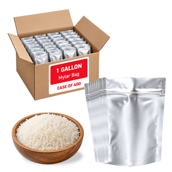 1 Gallon Mylar Bag (Ziplock) - 8.0 Mil (10" x 14" x 4") - Case of 400