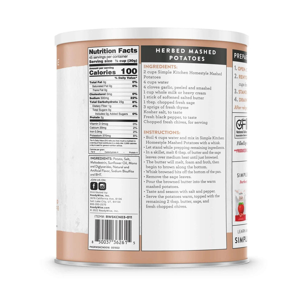 Readywise #10 Can Mashed Potatoes - 45 Servings