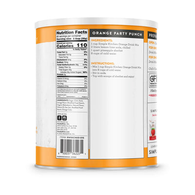 Readywise #10 Can Orange Drink Mix - 86 Servings