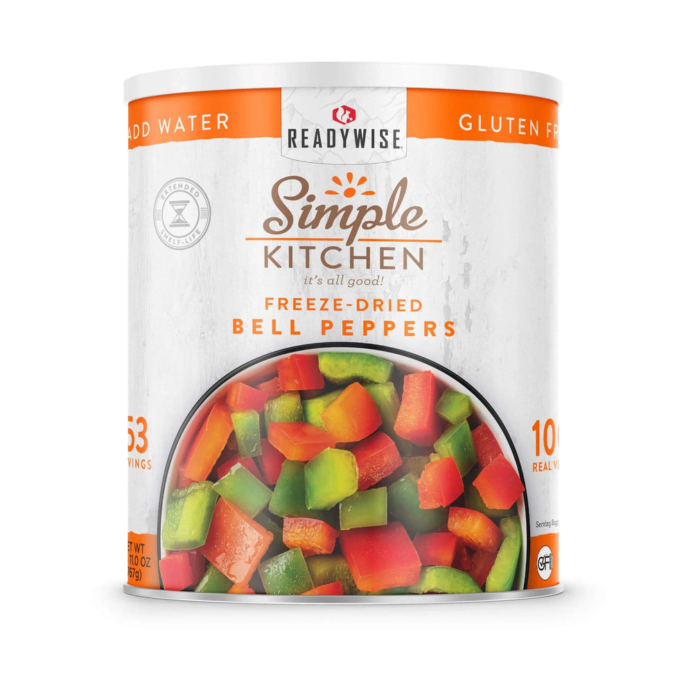 Readywise #10 Can Dehydrated Red & Green Bell Peppers - 153 Servings